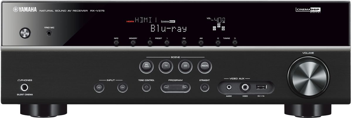 Yamaha RX-V375 Noir - Amplis home-cinéma sur Son-Vidéo.com