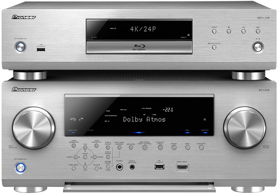 Pioneer SC-LX59 + BDP-LX58-K Silver - Amplis home-cinéma