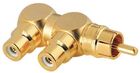 Doubleur RCA mâle vers 2 femelles Audioquest M22F-HRD