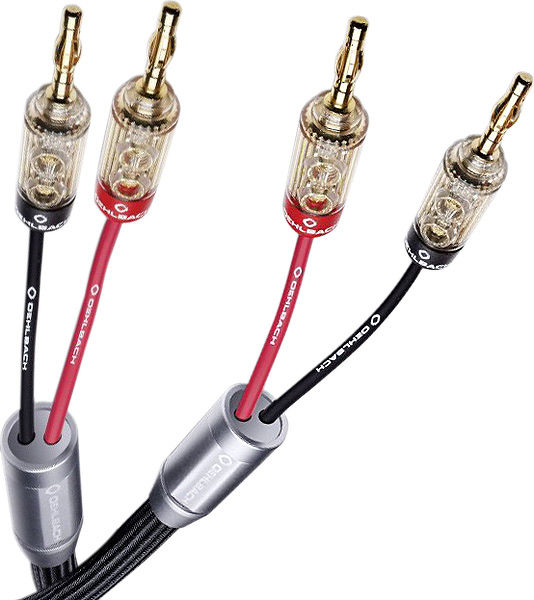 Oehlbach Bi Tech 4.4 500 - luidsprekerkabelset Bi-Amping verzilverd 2x2,5/2x4,0 mm² met kabelschoenconnector - 2 x 5 m - blauw/koper