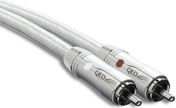 Câble Audio QED QE2453 - 1 Mètre - Rouge - Qualité Hi-Fi - Garantie à Vie