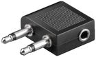 Adaptateur double Jack SVD Pro 3,5mm mono Mâle/ Jack 3,5mm stéréo Femelle