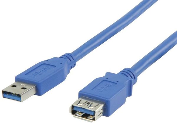 Rallonge USB 3.0 LinQ 1,5 mètres 5Gb/s - Câble d'extension Bleu - Français