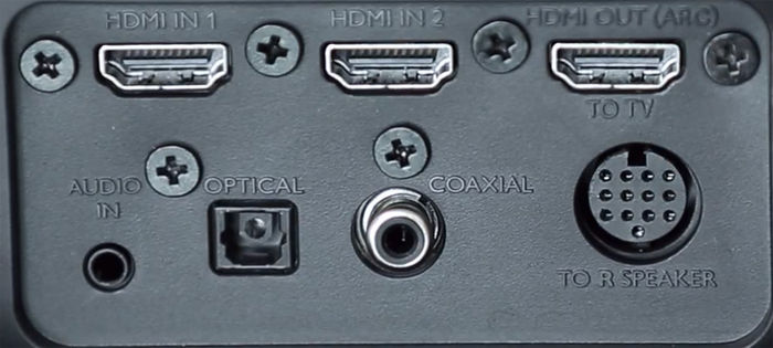 Philips Fidelio Epitome E5 - Connectique Philips Fidelio Epitome E5 - Connectique