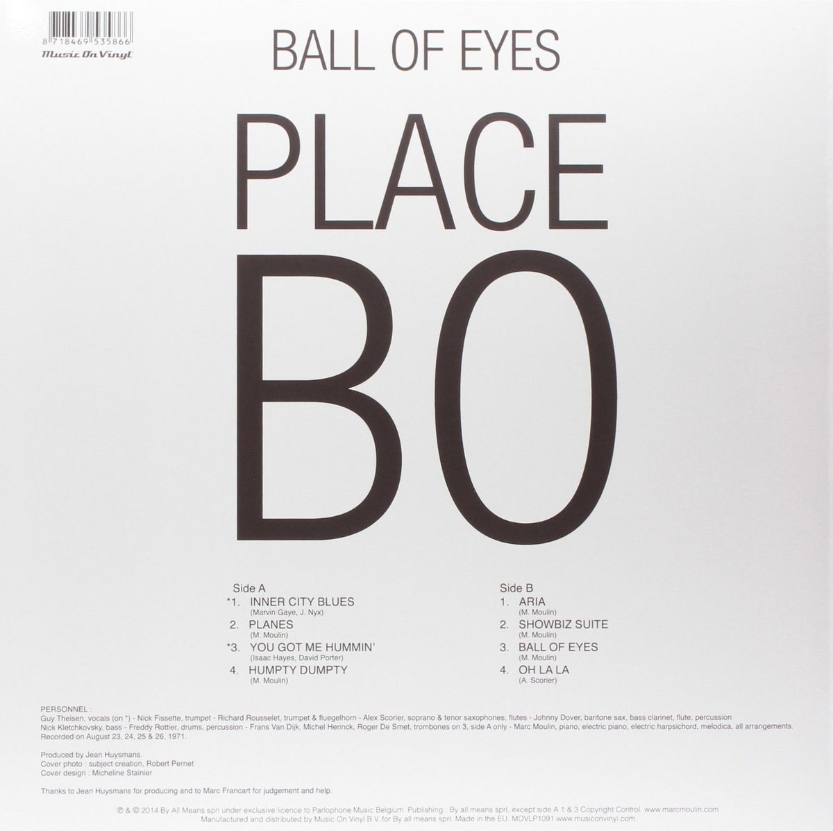 J DILLA ネタ　PLACEBO BALL OF EYES Music On Vinyl Placebo Ball Of Eyes - Disques vinyle Jazz