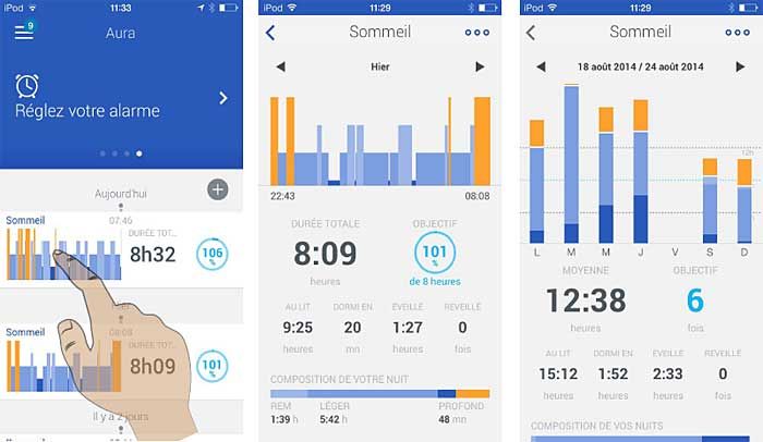 Withings Aura : application iOS/Android