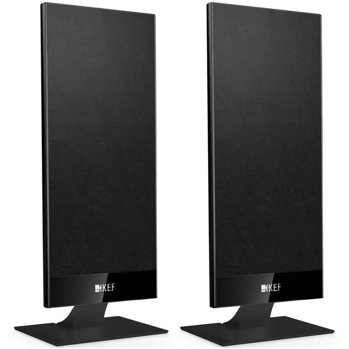 Enceintes Colonnes Murales KEF T301 (Paire) - Noires - Design Ultra-plat - Pour Home Cinéma Ou Stéréo