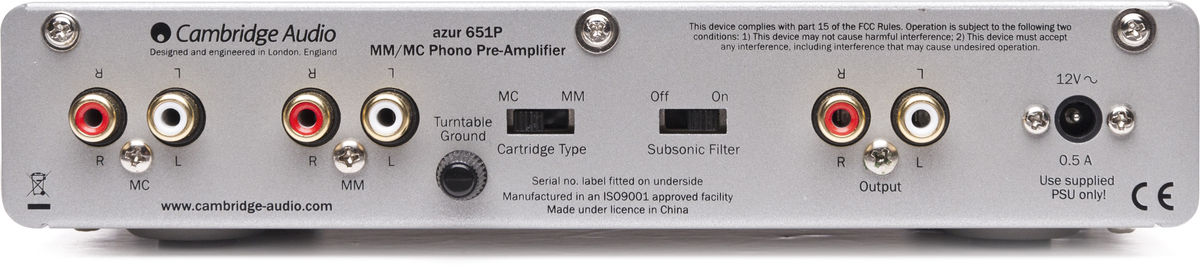 Cambridge Audio 651P Silver - Préamplis phono sur Son-Vidéo.com