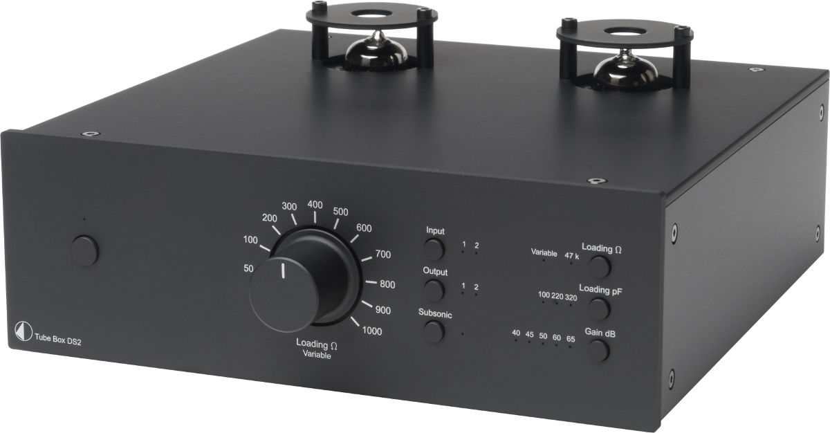 Pro-Ject Tube Box DS2 Noir - Pr&eacute;amplificateur Phono &agrave; Tube