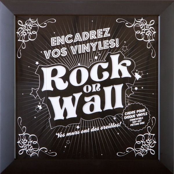 Rock on wall Cadre Noir - Cadres déco vinyle sur Son-Vidéo.com