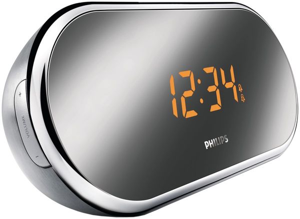 TAR3306/12 Radio-réveil Philips avec Affichage Digital et Double Alarme,  Mise en Veille programmable et répétition de l'alarme, Radio-réveil  Portable