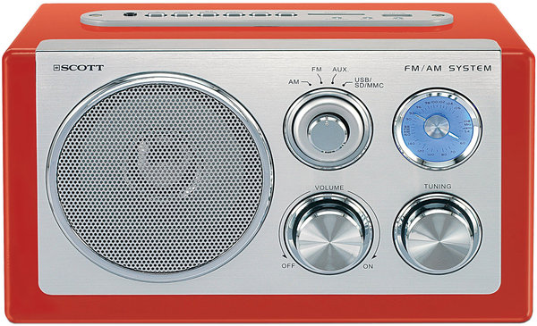 Scott RX19 Retro Rouge - Radios réveils sur Son-Vidéo.com