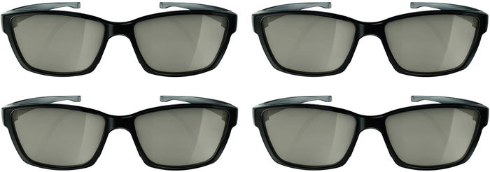 Philips 49PUS7909 : 4 paires de lunettes 3D