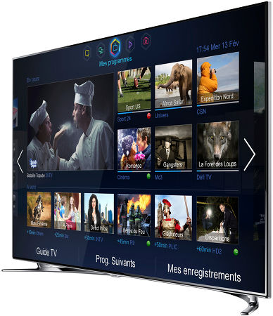 Vue de trois/quart Samsung UE65F8000