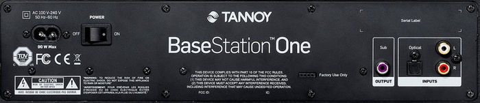 Tannoy BaseStation One : optique, RCA, Bluetooth apt-X, NFC