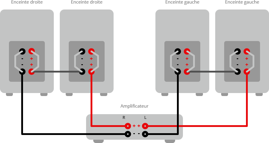 SODIAL 1 Paire 4 Broches Balance Plug Rectangle Aimant Haut-Parleur Amplificateur 3W 8 Ohm 