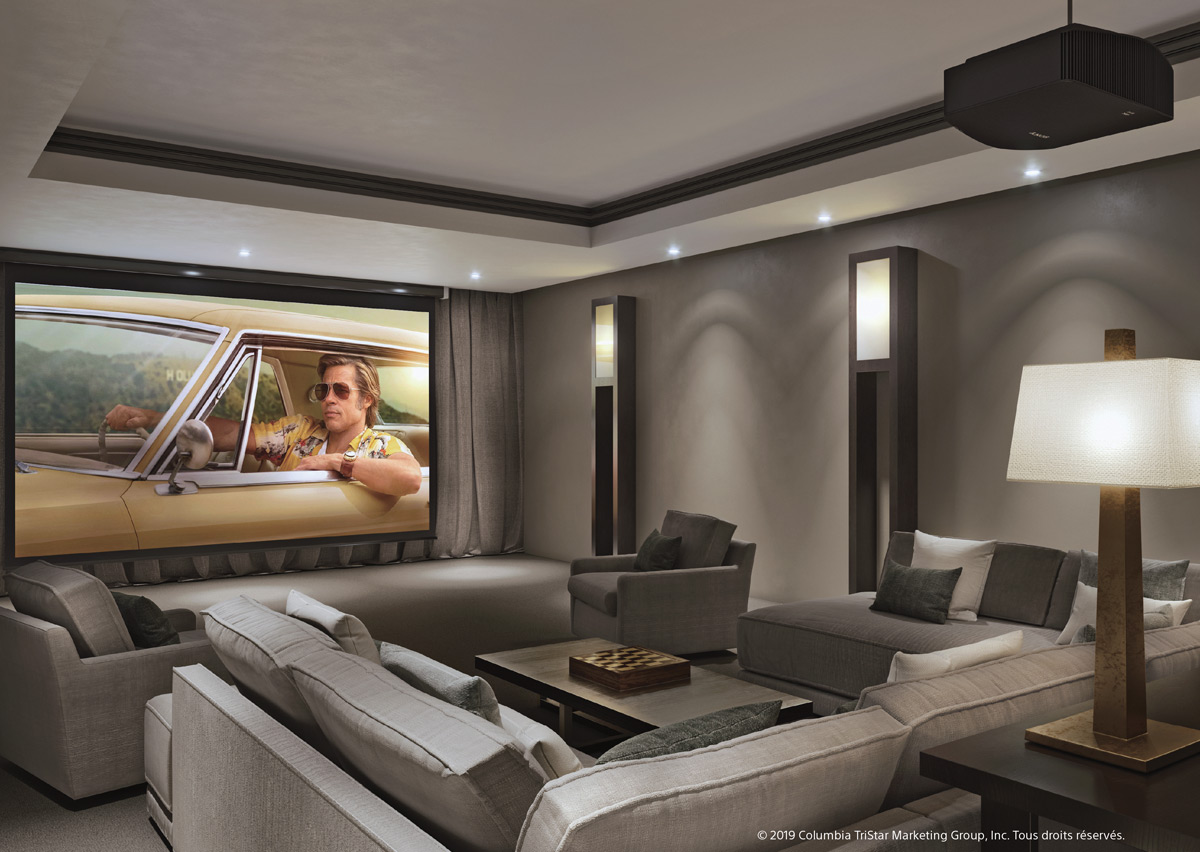 Projecteur Sony SXRD dans un salon