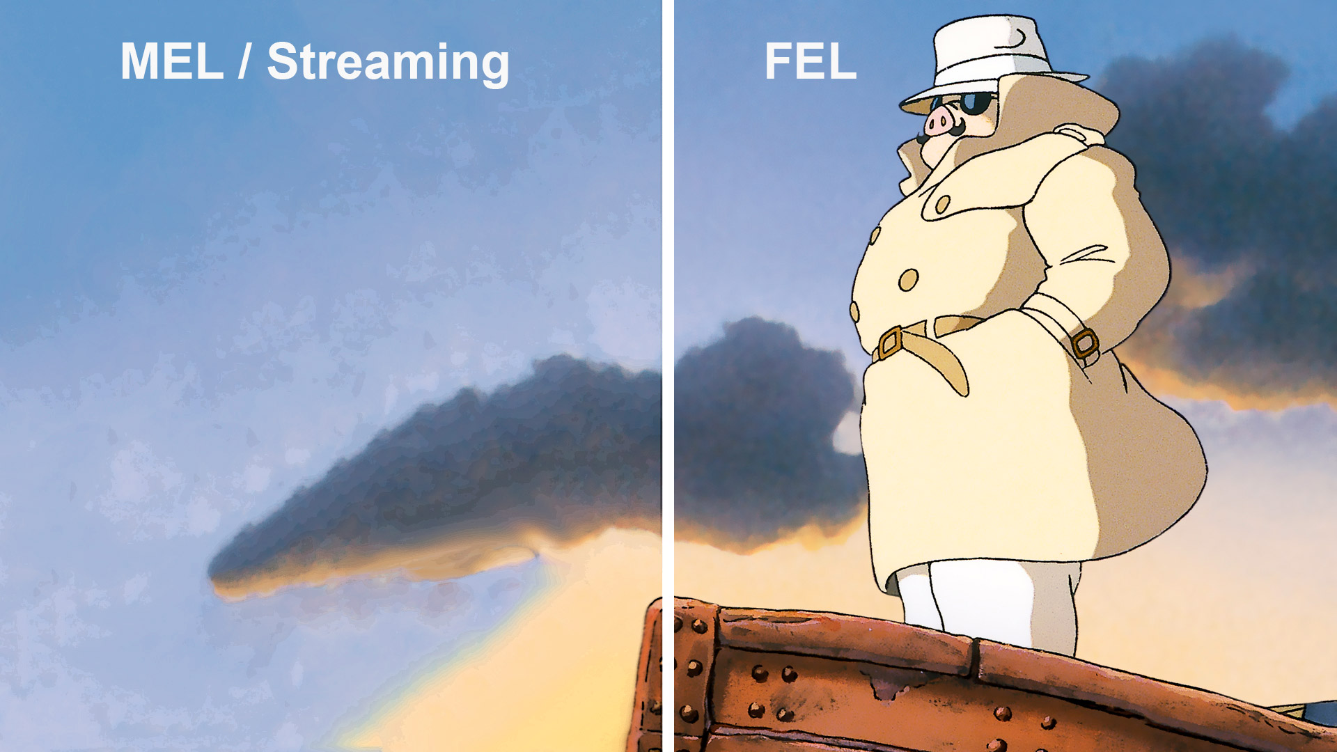 Comparatif MEL/FEL sur les d&eacute;grad&eacute;s lumineux complexes