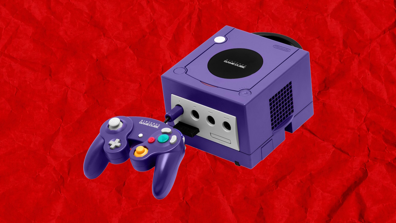 Nintendo GameCube : console 128 bits au design original lanc&eacute;e en 2002.