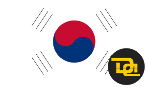 Drapeau de la Corée du Sud.