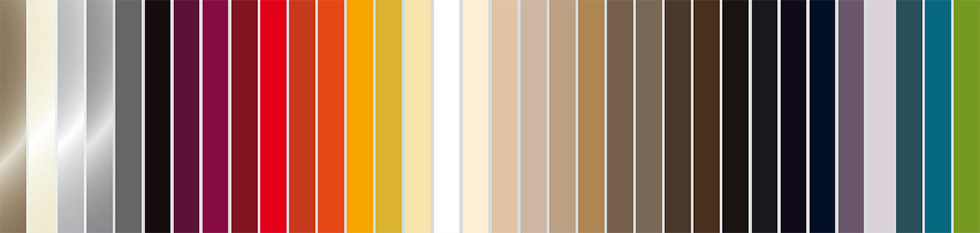 34 coloris différents