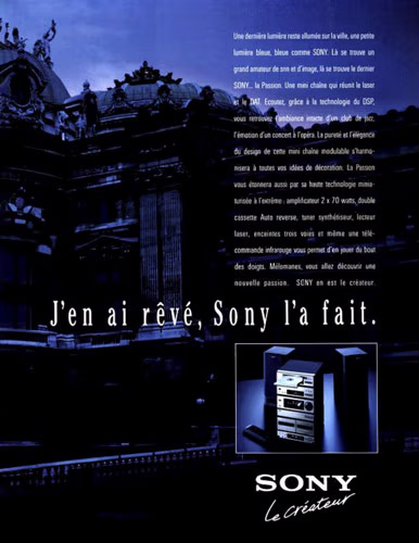 Publicité Sony