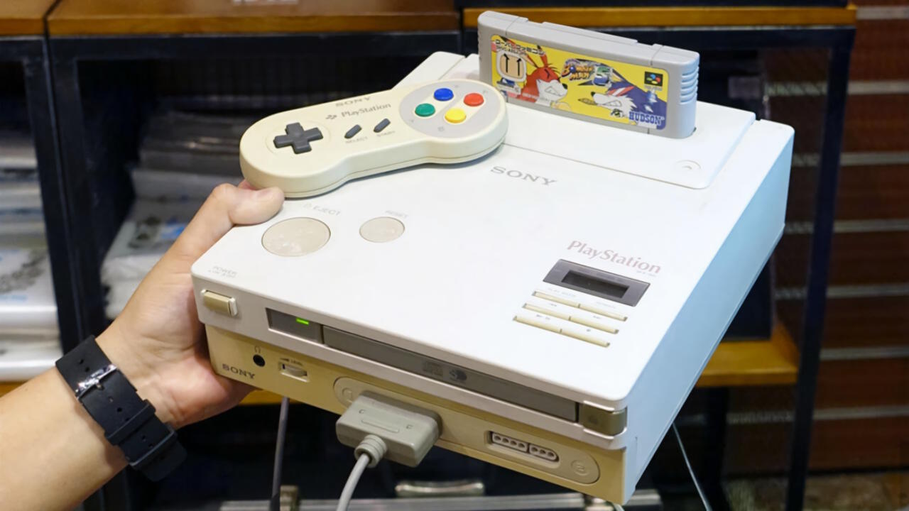 Prototype de la « Play Station » développé conjointement par Nintendo et Sony avant leur rupture.