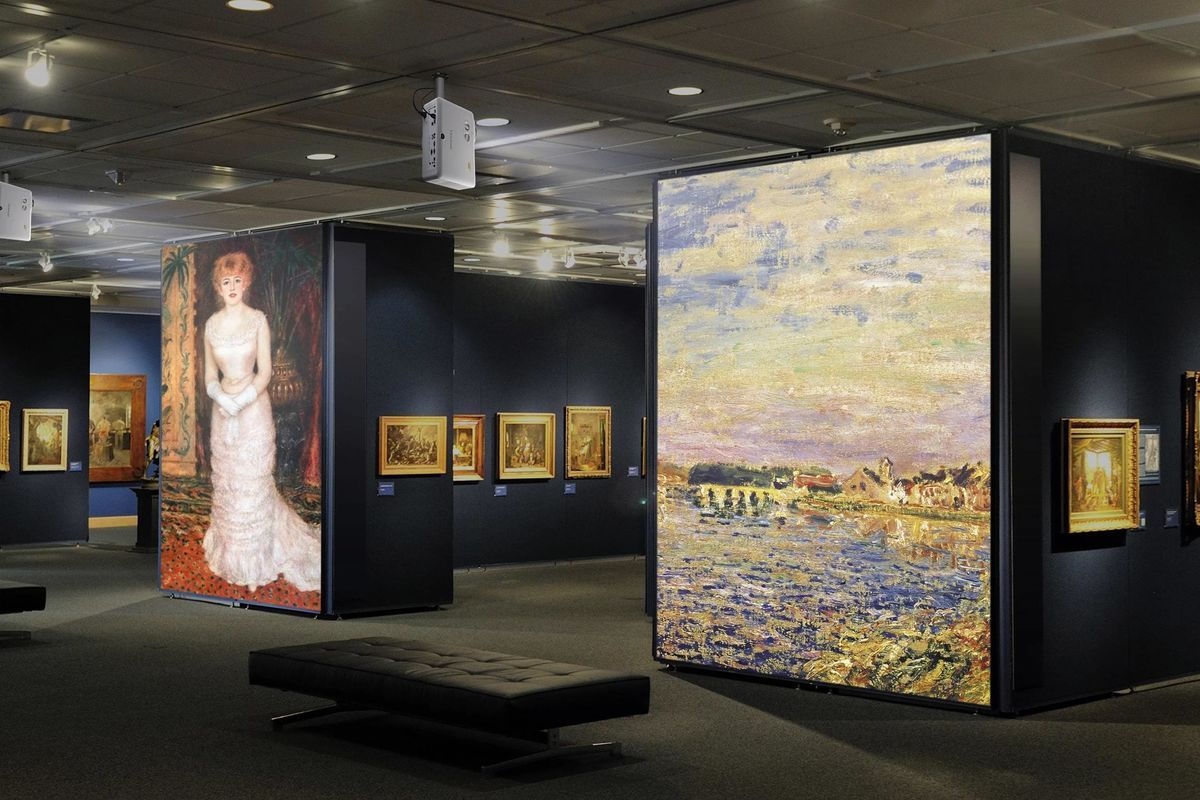 Image illustrant l'usage d'un projecteur très lumineux dans un musée