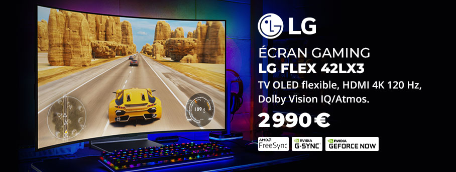 LG OLED Flex (LG 42LX3) : La TV gaming 4K 120 Hz avec écran flexible