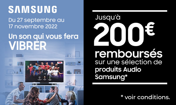 Samsung barres de son : jusqu'à 200 € remboursés