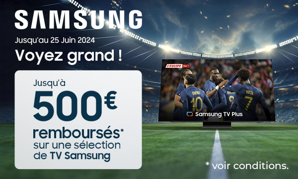 Samsung TV lifestyle : jusqu'à 500 € remboursés