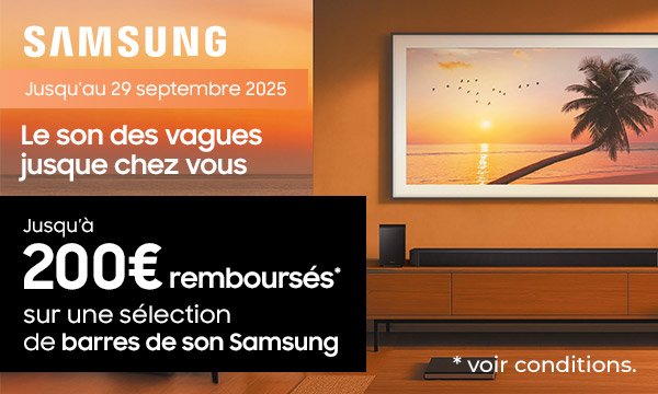 Samsung TV : jusqu' 200 € remboursés