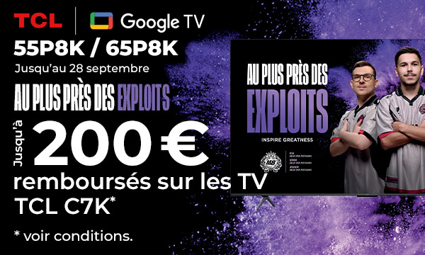 TV TCL : jusqu'à 500 € remboursés