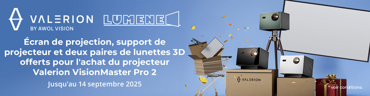 Support, écran et lunettes offerts