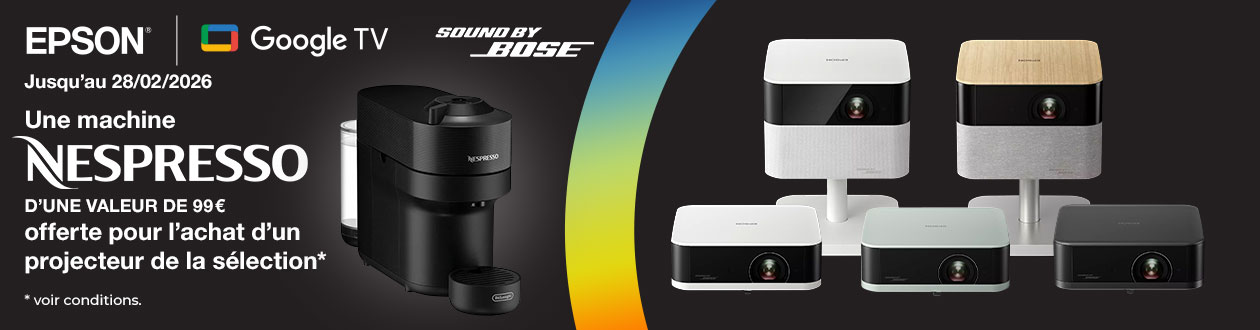 Une machine Nespresso offerte pour l'achat d'un vidéoprojecteur Epson