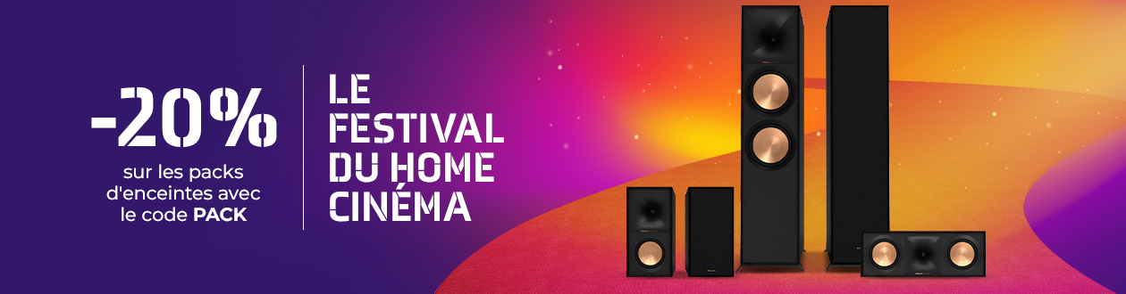Festival du home-cinéma :  -20 % sur nos packs d'enceintes avec le code PACK