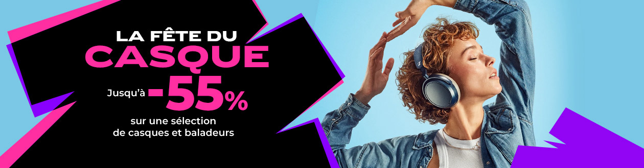 Fête du casque : Jusqu'à -55% sur une sélection de casques et baladeurs