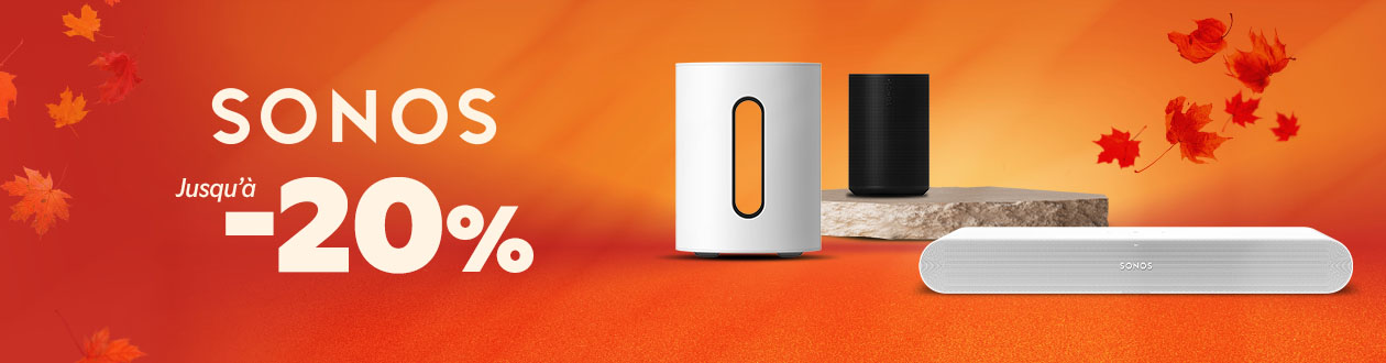 Jusqu'à -20% sur une sélection Sonos