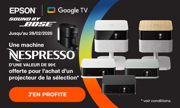 Machine Nespresso offerte pour l'achat d'un video-projecteur Epson