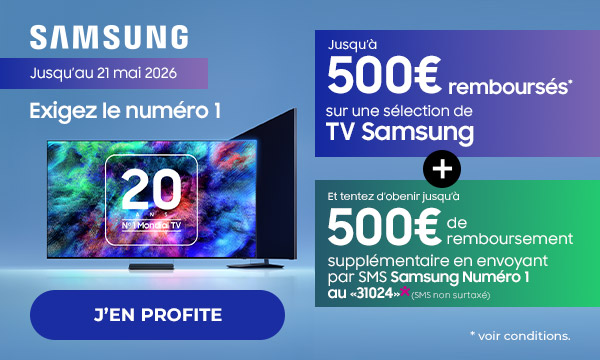 Samsung : jusqu'à 500 € remboursés