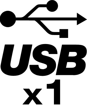 USB x 1 (nombre de connecteurs)