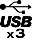 USB x 3 (nombre de connecteurs)