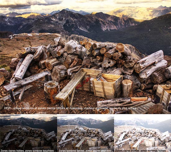 Image HDR à large plage dynamique