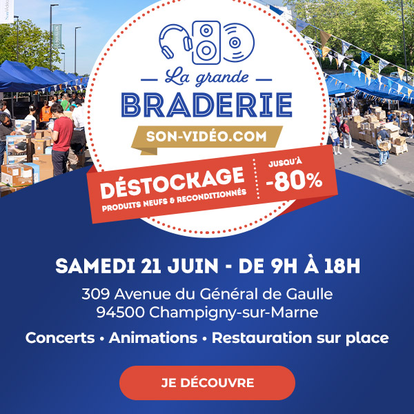 La Grande Braderie. Samedi 21 juin 2025. Déstockage produits neufs et reconditionnés. Jusqu'à -80%. Concerts, animations  Je découvre