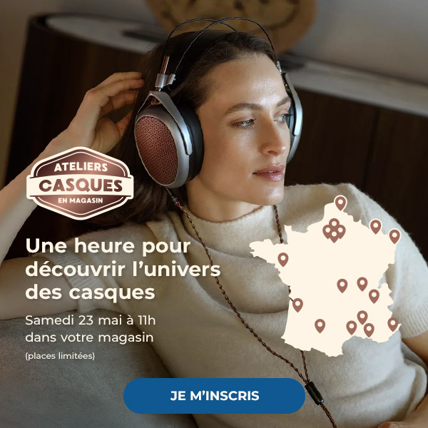 Ateliers casques en magasin. Une heure pour découvrir l'univers des casques. Samedi 23 mai à 11h dans votre magasin. (places limitées). Je m'inscris. 